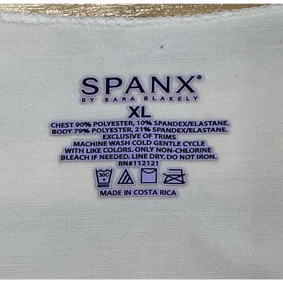 Spanx Hide and Sleek Size XL Cream V Neck Lace Camisole Cami Tank Top Shapewear - Picture 3 of 8